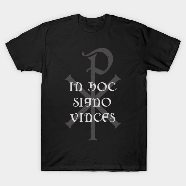 IN HOC SIGNO VINCES Chi Rho Christogram T-Shirt by Beltschazar